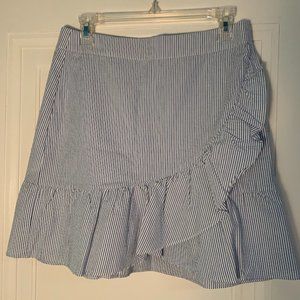 Ruffle Seersucker Skirt